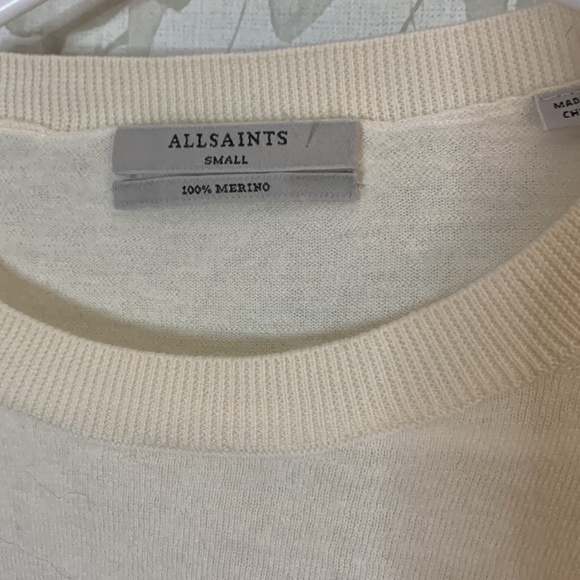 All Saints Libby Crew Neck Merino Wool Sweater Size Small - Picture 4 of 9